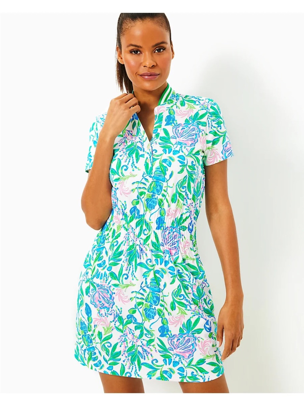 Lilly Pulitzer LOVE ACTIVE DRESS UPF 50+, RESORT WHITE JUST A PINCH